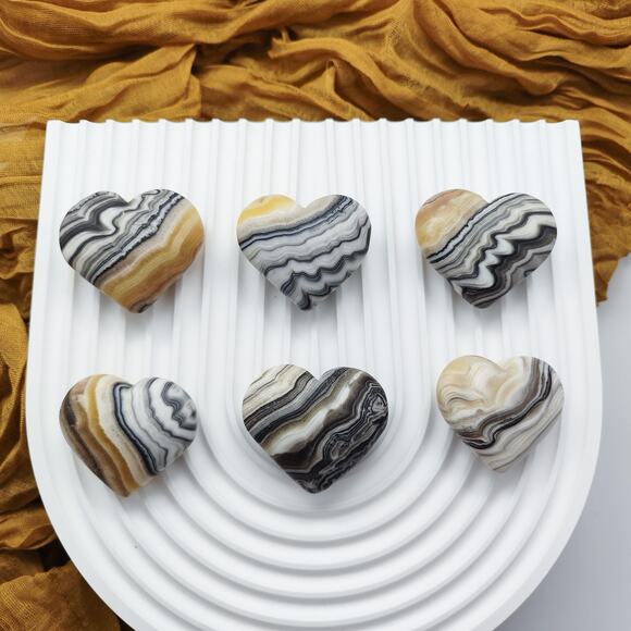 Coffee Calcite Heart Crystal Carving Grounding Crystals - Picture 2 of 10